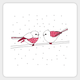 Holiday Birds Sticker